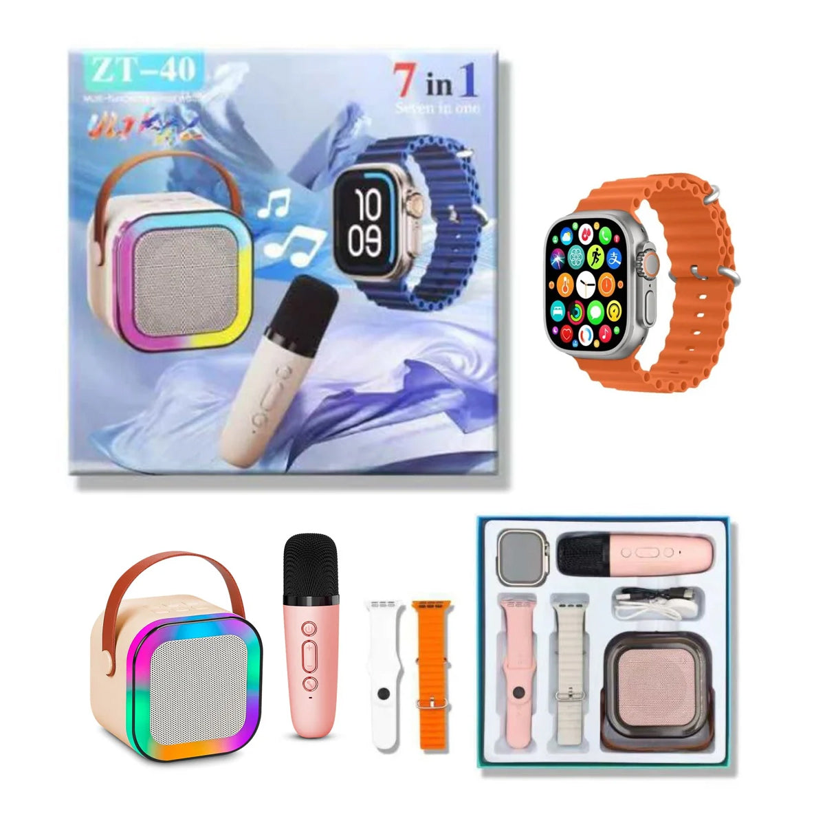 ZT-40 7 in 1 Smart Watch With Speaker Mic